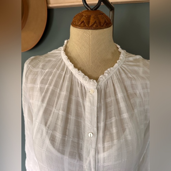 FREE PEOPLE maxi tired white Edie dress button down sz small - Picture 13 of 16